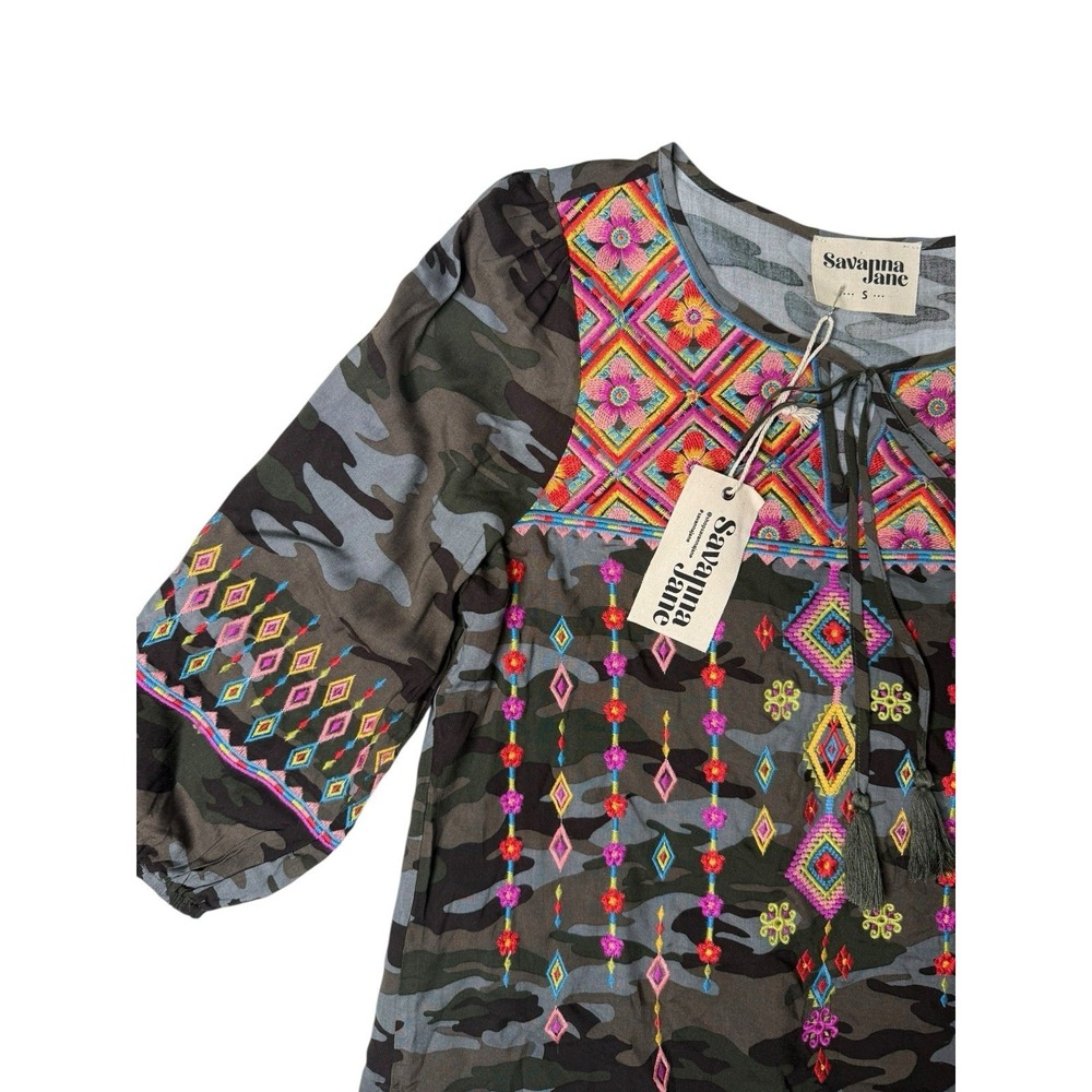 Elegant Savanna Jane Women's Brand New Embroidered Blouse Size Small - Picture 12 of 14